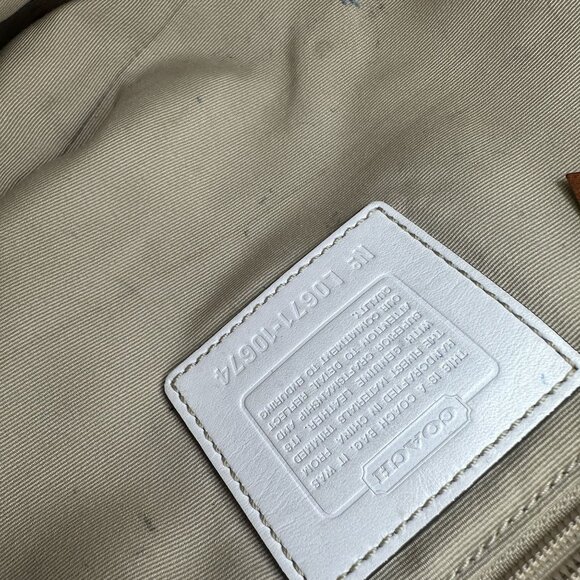 Coach Hampton Scribble Tote Bag Multicolor Canvas Leather Trim - Picture 9 of 9